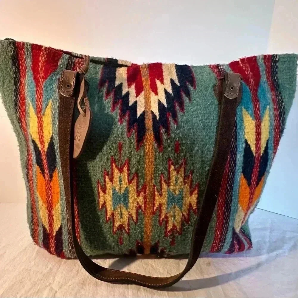 Colorful Patterned Tote Bag - Picture 2 of 15